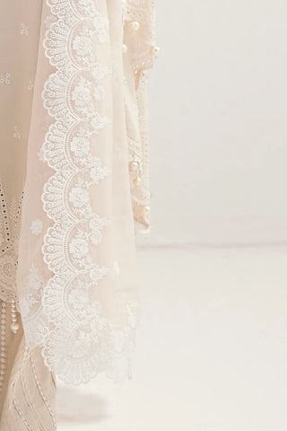GUL AHMED-3 Piece Unstitched Schiffli Embroidered Lawn Suit with Schiffli Embroidered Chiffon Dupatta PM-52040