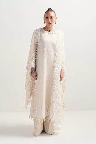 GUL AHMED-3 Piece Unstitched Schiffli Embroidered Lawn Suit with Schiffli Embroidered Chiffon Dupatta PM-52040