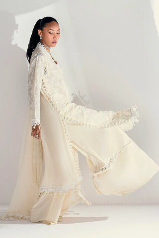 GUL AHMED-3 Piece Unstitched Schiffli Embroidered Lawn Suit with Embroidered Chiffon Dupatta PM-52046