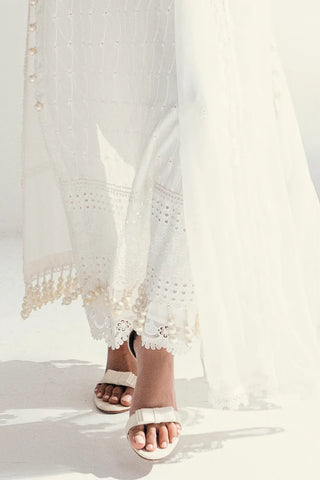 GUL AHMED-3 Piece Unstitched Schiffli Embroidered Lawn Suit with Schiffli Embroidered Chiffon Dupatta PM-52052