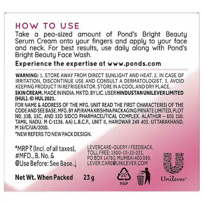 PONDS BRIGHT BEAUTY SPOT-LESS GLOW 23GM