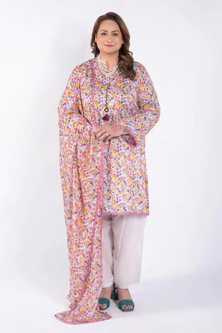 GUL AHMED -3 Piece Unstitched Printed Lawn Suit with Printed Chiffon Dupatta BM-52030