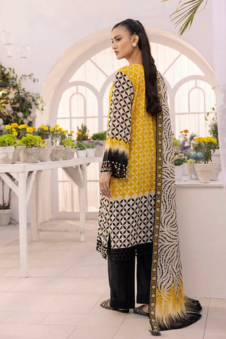 GUL AHMED-3 Piece Unstitched Embroidered Printed Lawn Suit with Printed Lawn Dupatta CL-52316