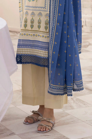 GUL AHMED-3 Piece Unstitched Embroidered Printed Lawn Suit with Printed Lawn Dupatta CL-52326