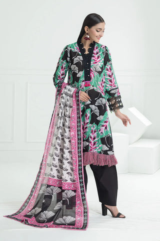 GUL AHMED -3 Piece Unstitched Jacquard Suit with Printed Lawn Dupatta CL-52478