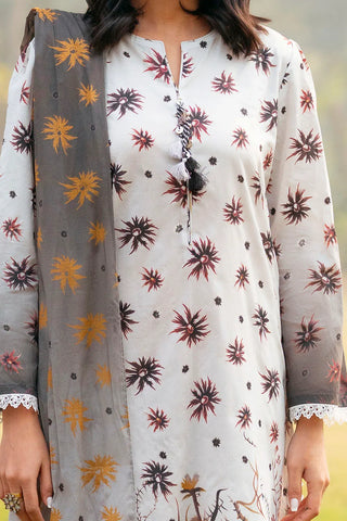 GUL AHEMD -3 Piece Unstitched Jacquard Suit with Printed Lawn Dupatta CL-52502