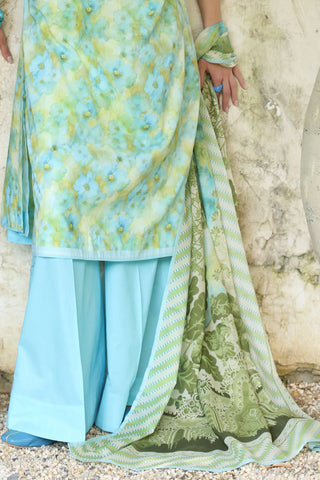 GUL AHMED -3 Piece Unstitched Printed Lawn Suit with Printed Lawn Dupatta CL-52379