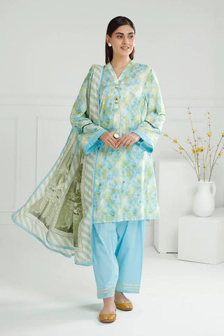 GUL AHMED -3 Piece Unstitched Printed Lawn Suit with Printed Lawn Dupatta CL-52379