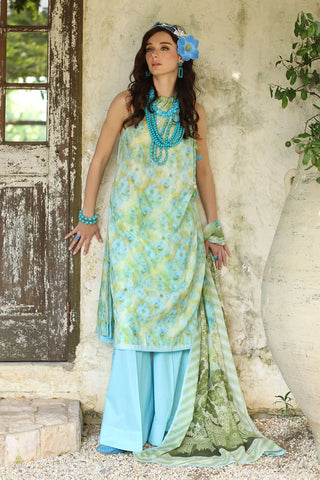 GUL AHMED -3 Piece Unstitched Printed Lawn Suit with Printed Lawn Dupatta CL-52379