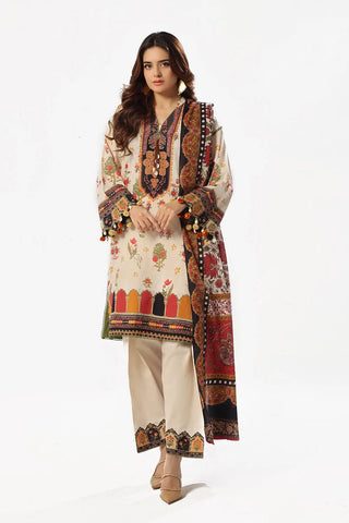 GUL AHEMD -3 Piece Unstitched Printed Lawn Suit with Printed Lawn Dupatta CL-52390