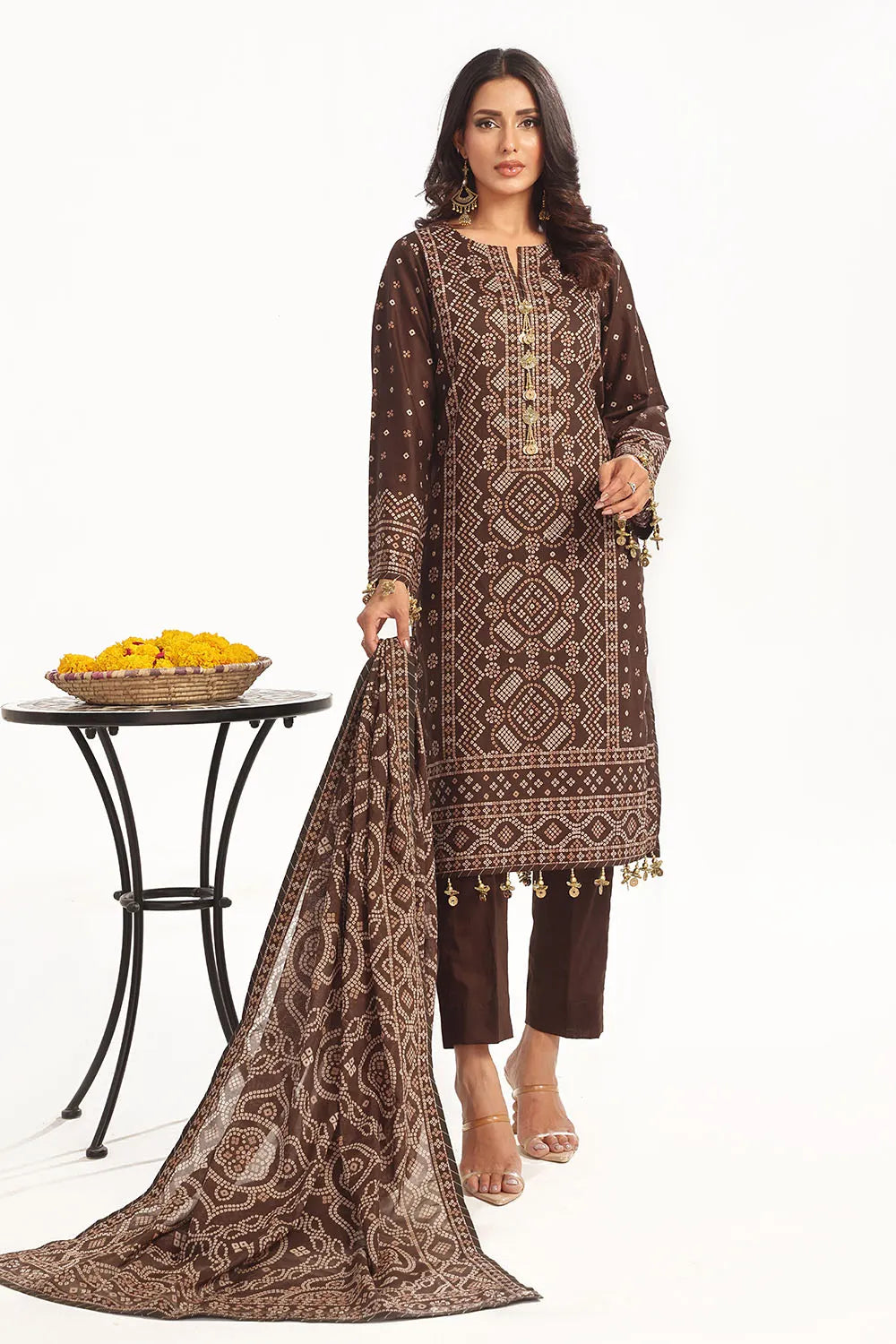 GUL AHMED-3 Piece Unstitched Printed Lawn Suit CL-52399 B