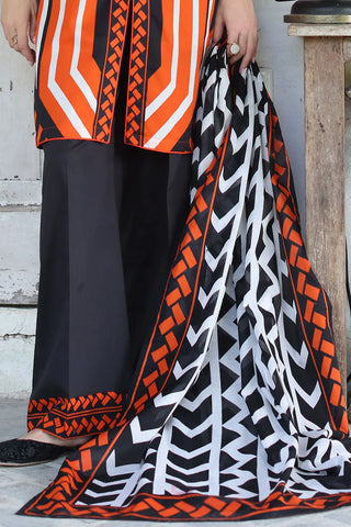 GUL AHMED -3 Piece Unstitched Printed Lawn Suit with Printed Lawn Dupatta CL-52430