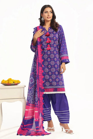 GUL AHMED -3 Piece Unstitched Printed Lawn Suit CL-52445 B