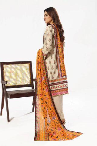 GUL AHMED -3 Piece Unstitched Printed Lawn Suit with Printed Lawn Dupatta CL-52503