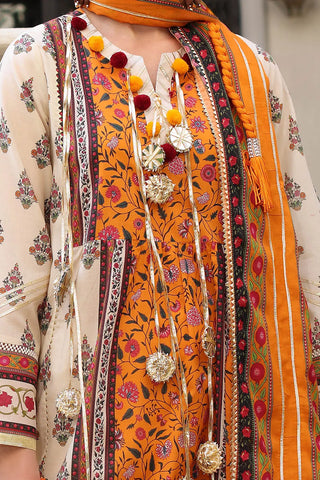 GUL AHMED -3 Piece Unstitched Printed Lawn Suit with Printed Lawn Dupatta CL-52503