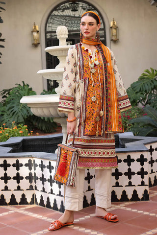 GUL AHMED -3 Piece Unstitched Printed Lawn Suit with Printed Lawn Dupatta CL-52503