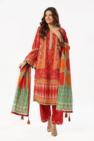 GUL AHMED -3 Piece Unstitched Printed Lawn Suit with Printed Lawn Dupatta CL-52505