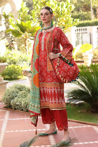 GUL AHMED -3 Piece Unstitched Printed Lawn Suit with Printed Lawn Dupatta CL-52505
