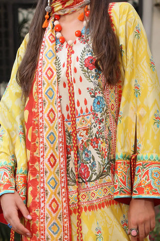GUL AHMED -3 Piece Unstitched Printed Lawn Suit with Printed Lawn Dupatta CL-52507