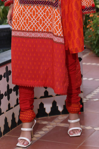 GUL AHMED-3 Piece Unstitched Printed Lawn Suit with Printed Lawn Dupatta CL-52510