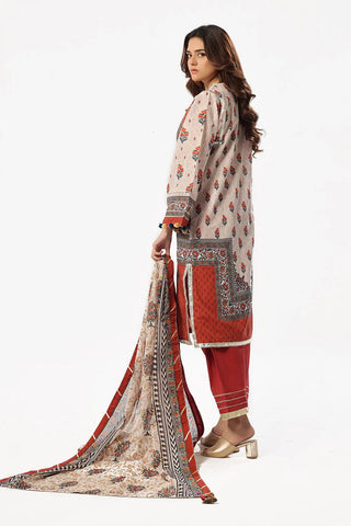 GUL AHMED -3 Piece Unstitched Printed Lawn Suit with Printed Lawn Dupatta CL-52511
