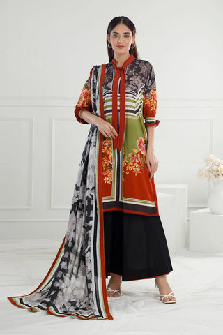 GUL AHEMD -3 Piece Unstitched Printed Lawn Suit with Printed Lawn Dupatta CL-52570