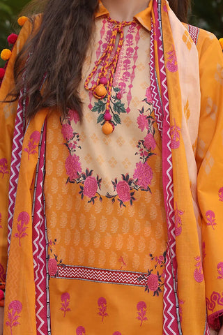 GUL AHMED -3 Piece Unstitched Printed Lawn Suit with Printed Lawn Dupatta CL-52508