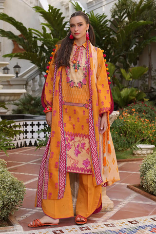 GUL AHMED -3 Piece Unstitched Printed Lawn Suit with Printed Lawn Dupatta CL-52508
