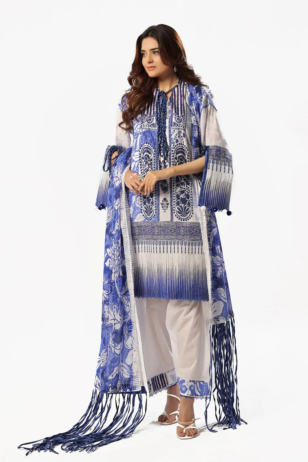 GUL AHMED -3 Piece Unstitched Printed Lawn Suit with Printed Lawn Dupatta CL-52509