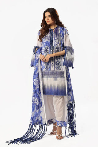 GUL AHMED -3 Piece Unstitched Printed Lawn Suit with Printed Lawn Dupatta CL-52509