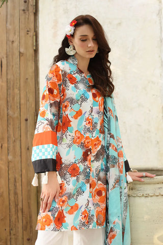 GUL AHMED-3 Piece Unstitched Printed Lawn Suit with Printed Lawn Dupatta CL-52563