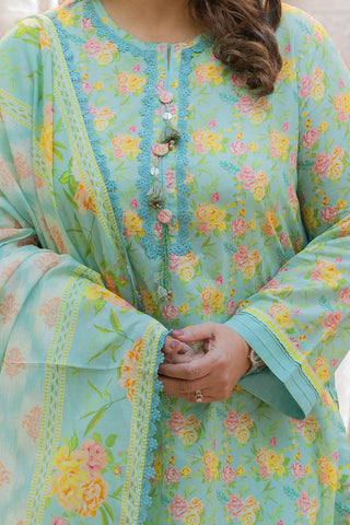 GUL AHMED-3 Piece Unstitched Printed Lawn Suit CL-52417