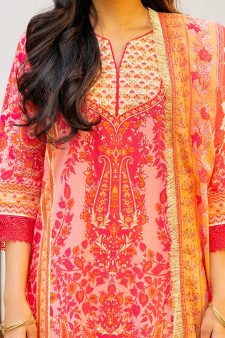 GUL AHMED-3 Piece Unstitched Printed Lawn Suit CL-52090