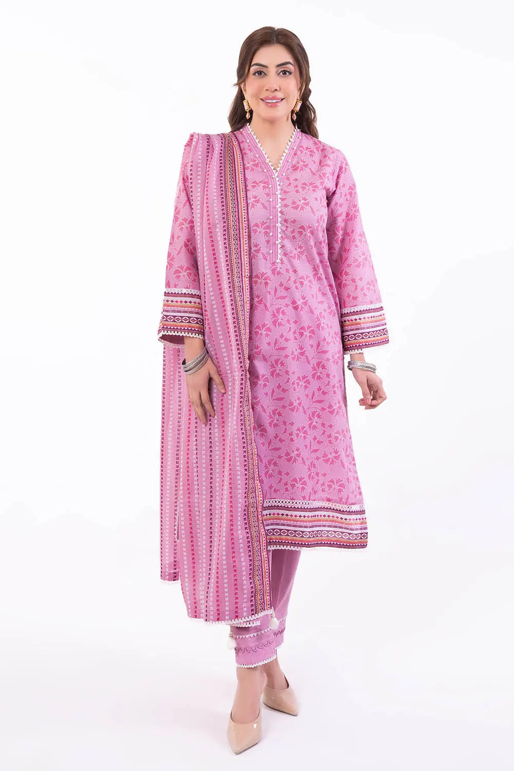 GUL AHMED -3 Piece Unstitched Printed Lawn Suit CL-42301 B