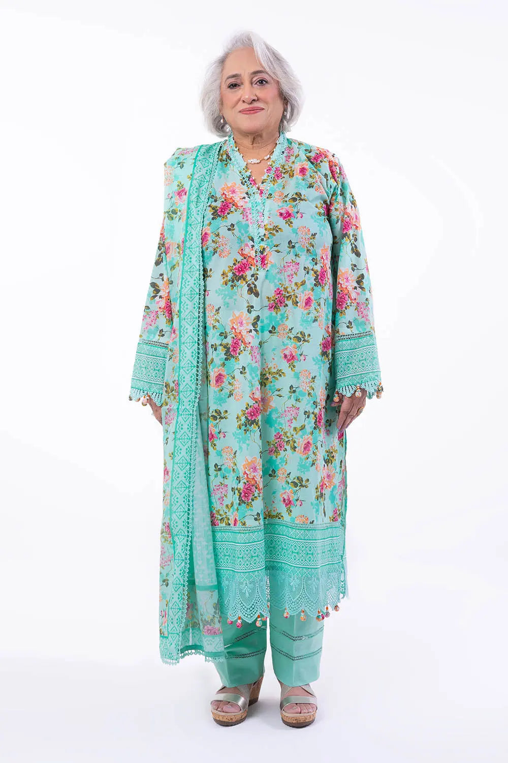 GUL AHMED -3 Piece Unstitched Printed Lawn Suit CL-52198 A