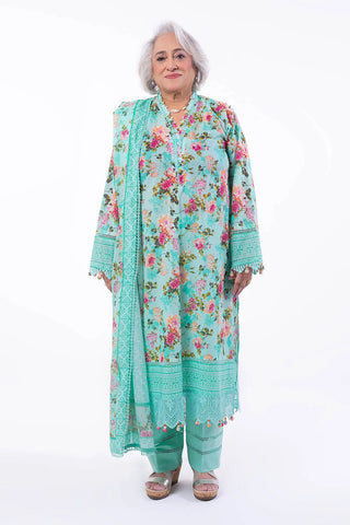 GUL AHMED -3 Piece Unstitched Printed Lawn Suit CL-52198 A