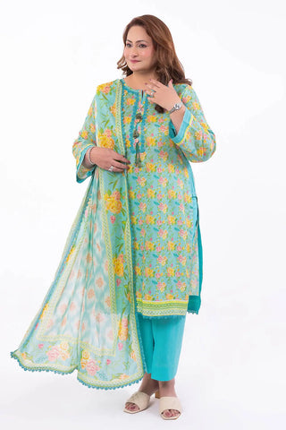 GUL AHMED-3 Piece Unstitched Printed Lawn Suit CL-52417