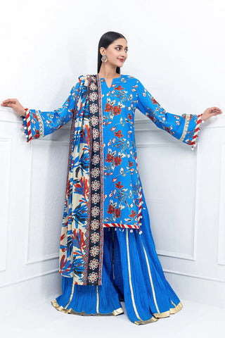 GUL AHMED -3 Piece Unstitched Printed Lawn Suit CL-52424
