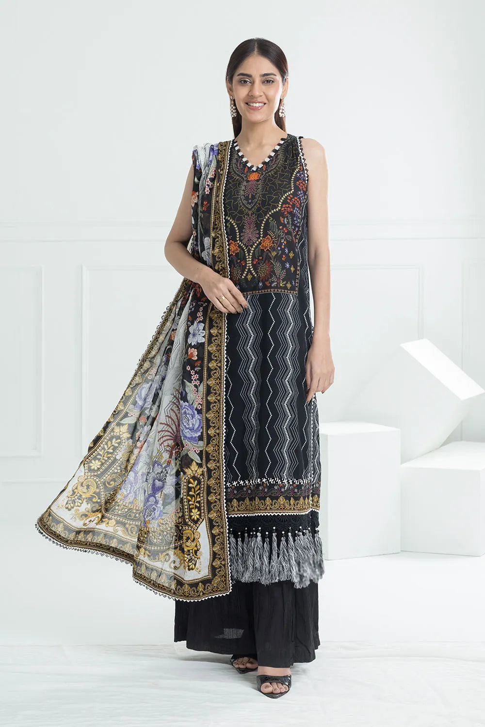 GUL AHEMD -3 Piece Unstitched Printed Lawn Suit CL-52467