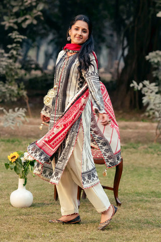 GUL AHMED-3 Piece Unstitched Printed Lawn Suit CL-52079 A