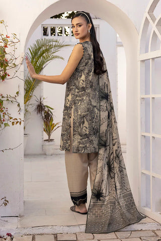 GUL AHMED -3 Piece Unstitched Embroidered Printed Lawn Suit with Printed Lawn Dupatta CL-52431