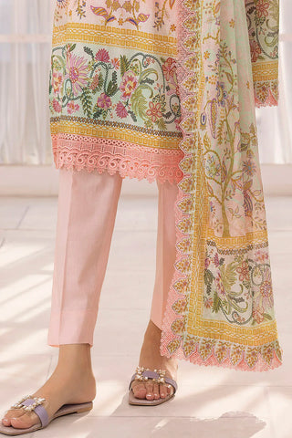 GUL AHMED -3 Piece Unstitched Printed Lawn Suit Schiffli Lace with Printed Lawn Dupatta CL-52097