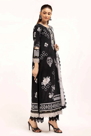 GUL AHEMD -3 Piece Unstitched Embroidered Khaddar Suit with Printed Zari Jacquard Dupatta ST-42010