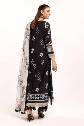 GUL AHEMD -3 Piece Unstitched Embroidered Khaddar Suit with Printed Zari Jacquard Dupatta ST-42010