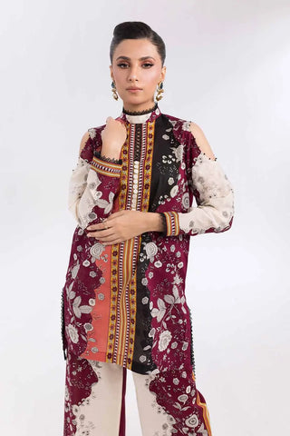 GUL AHMED-2PC Unstitched Printed Cambric Suit TCN-42001