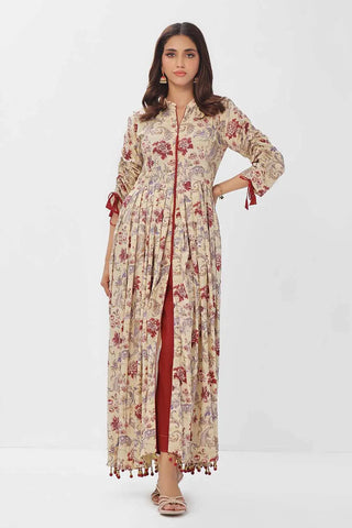 GUL AHMED-1PC Unstitched Printed Linen Shirt VS-42004