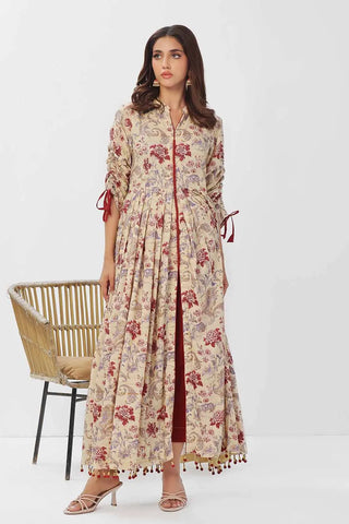 GUL AHMED-1PC Unstitched Printed Linen Shirt VS-42004