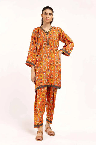 GUL AHMED -2PC Unstitched Printed Linen Suit VT-42010